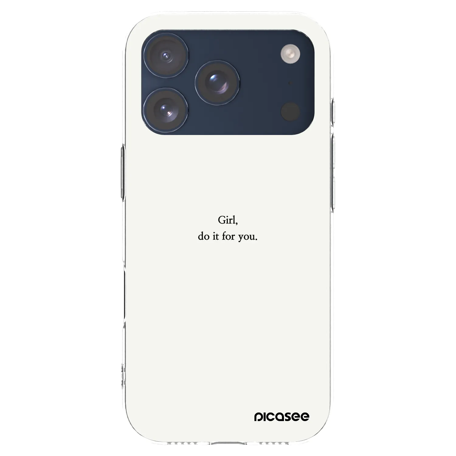 Picasee silikónový prehľadný obal pre Apple iPhone 17 Pro - Girl, do it for you