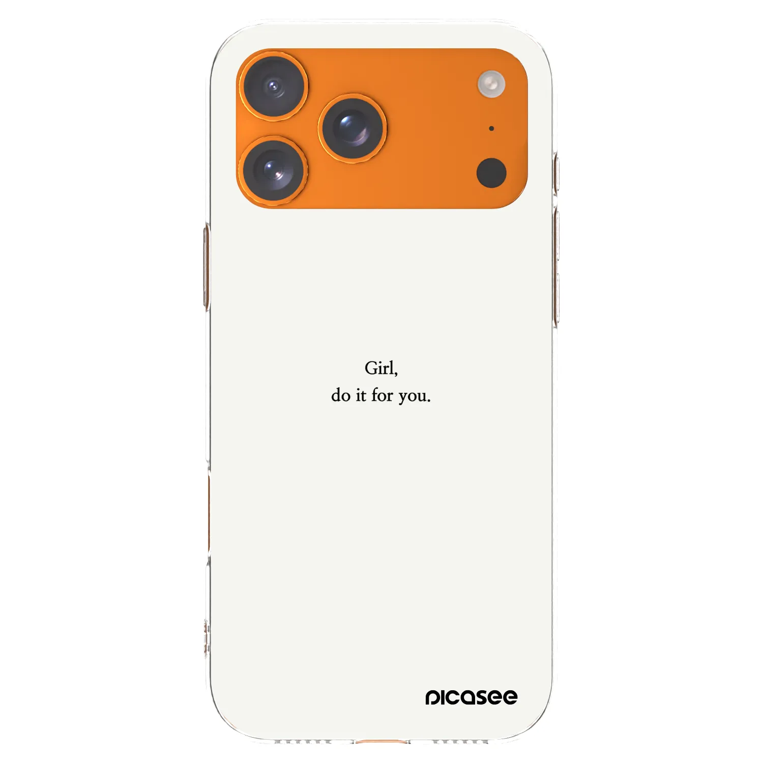 Picasee silikónový prehľadný obal pre Apple iPhone 17 Pro Max - Girl, do it for you