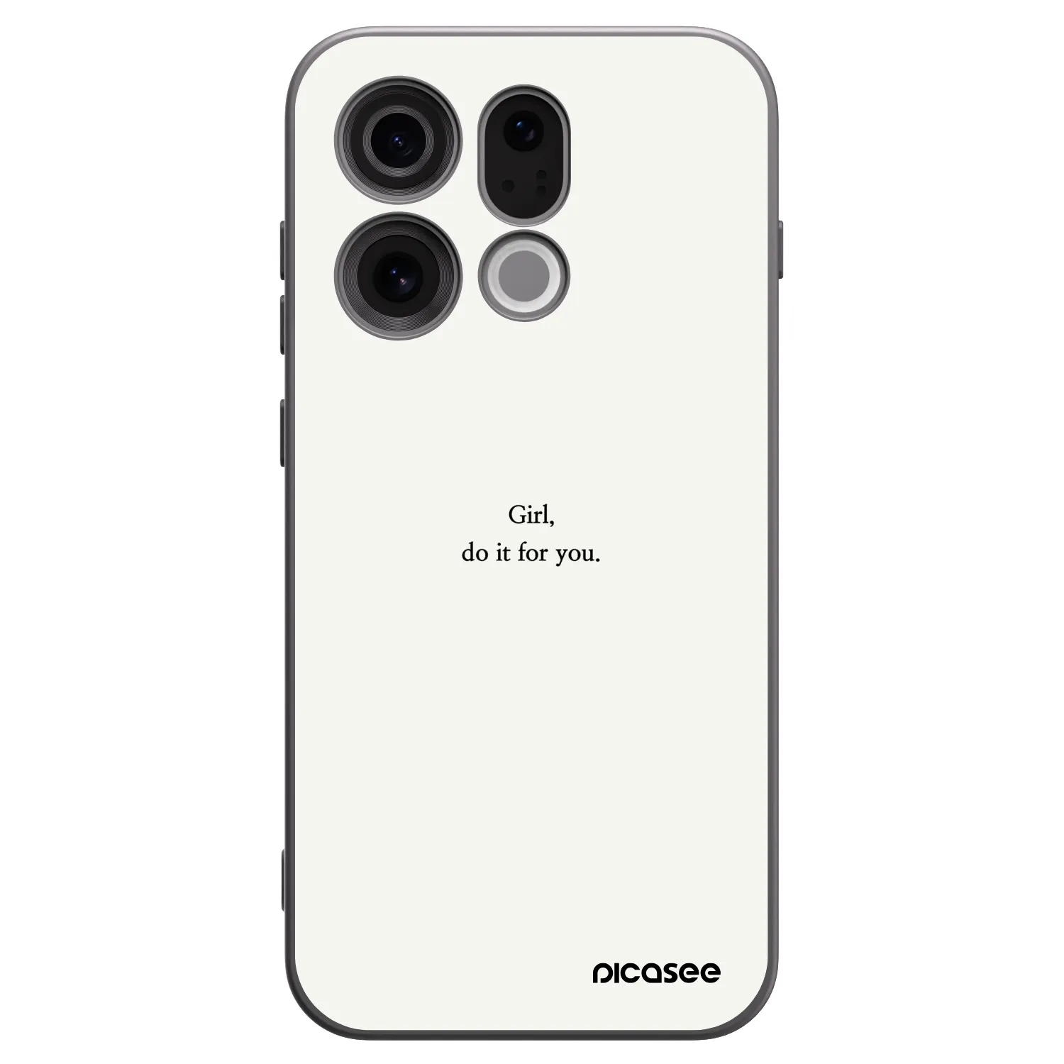 Picasee silikónový čierny obal pre OPPO Find X9 - Girl, do it for you
