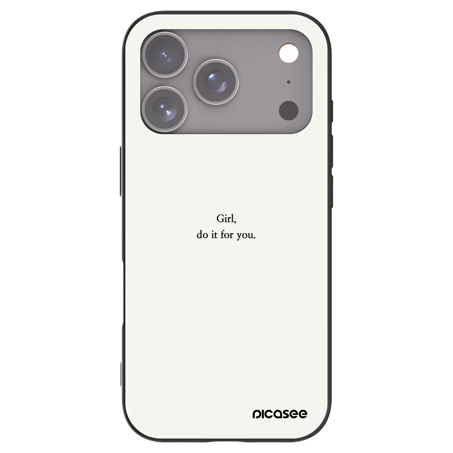 Picasee silikónový čierny obal pre Apple iPhone 18 Pro - Girl, do it for you
