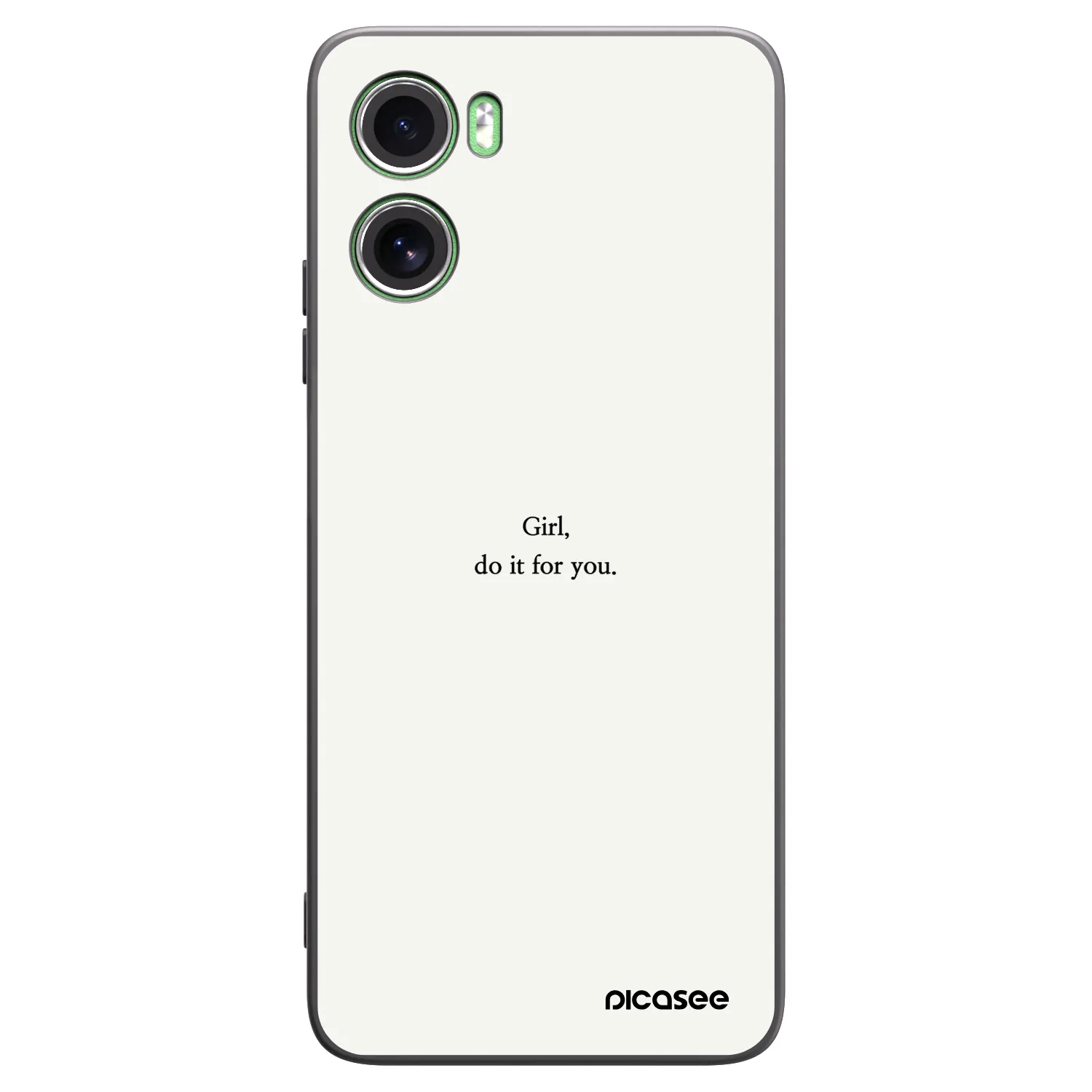 Picasee silikónový čierny obal pre Motorola Moto G06 - Girl, do it for you