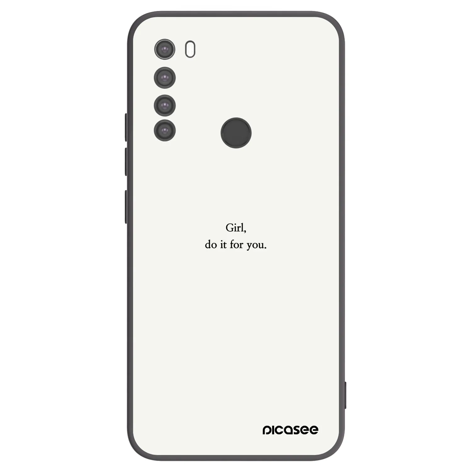 Picasee silikónový čierny obal pre Xiaomi Redmi Note 8 - Girl, do it for you