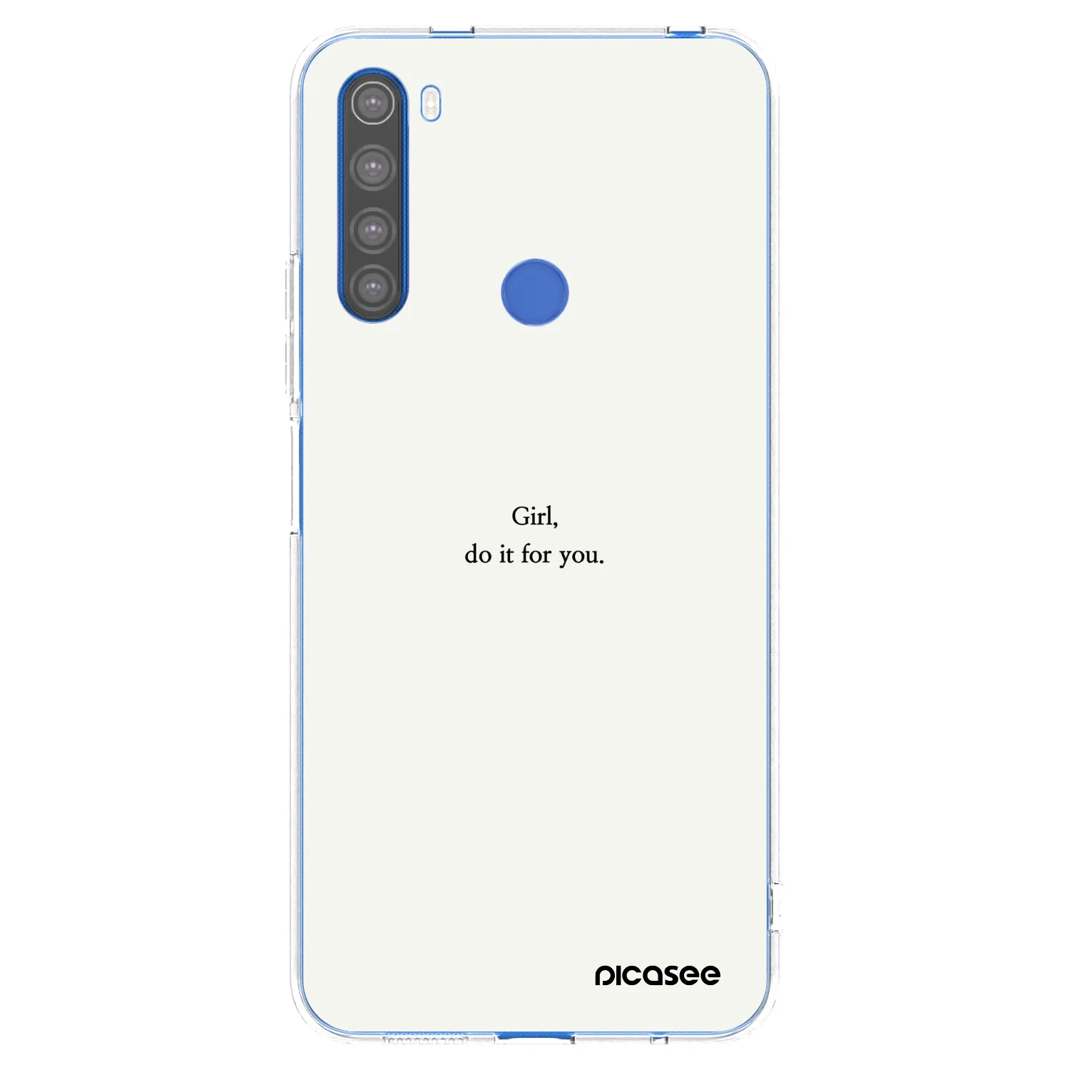 Picasee silikónový prehľadný obal pre Xiaomi Redmi Note 8T - Girl, do it for you