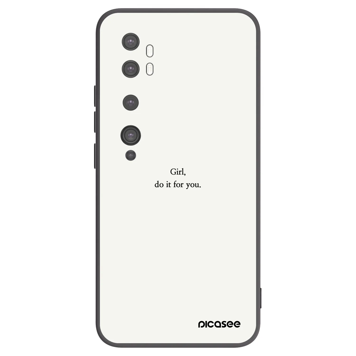 Picasee silikónový čierny obal pre Xiaomi Mi Note 10 (Pro) - Girl, do it for you