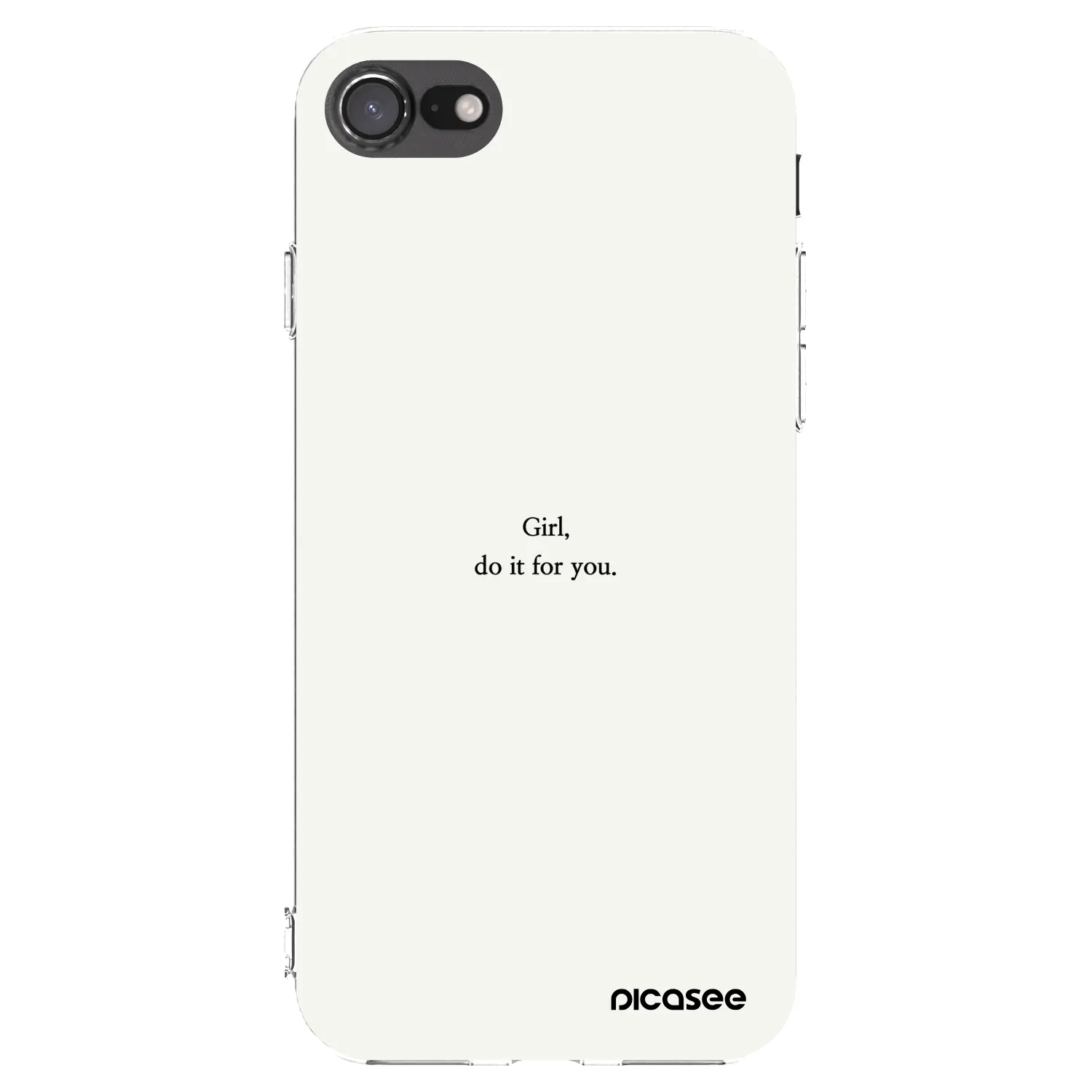 Picasee silikónový prehľadný obal pre Apple iPhone SE 2020 - Girl, do it for you