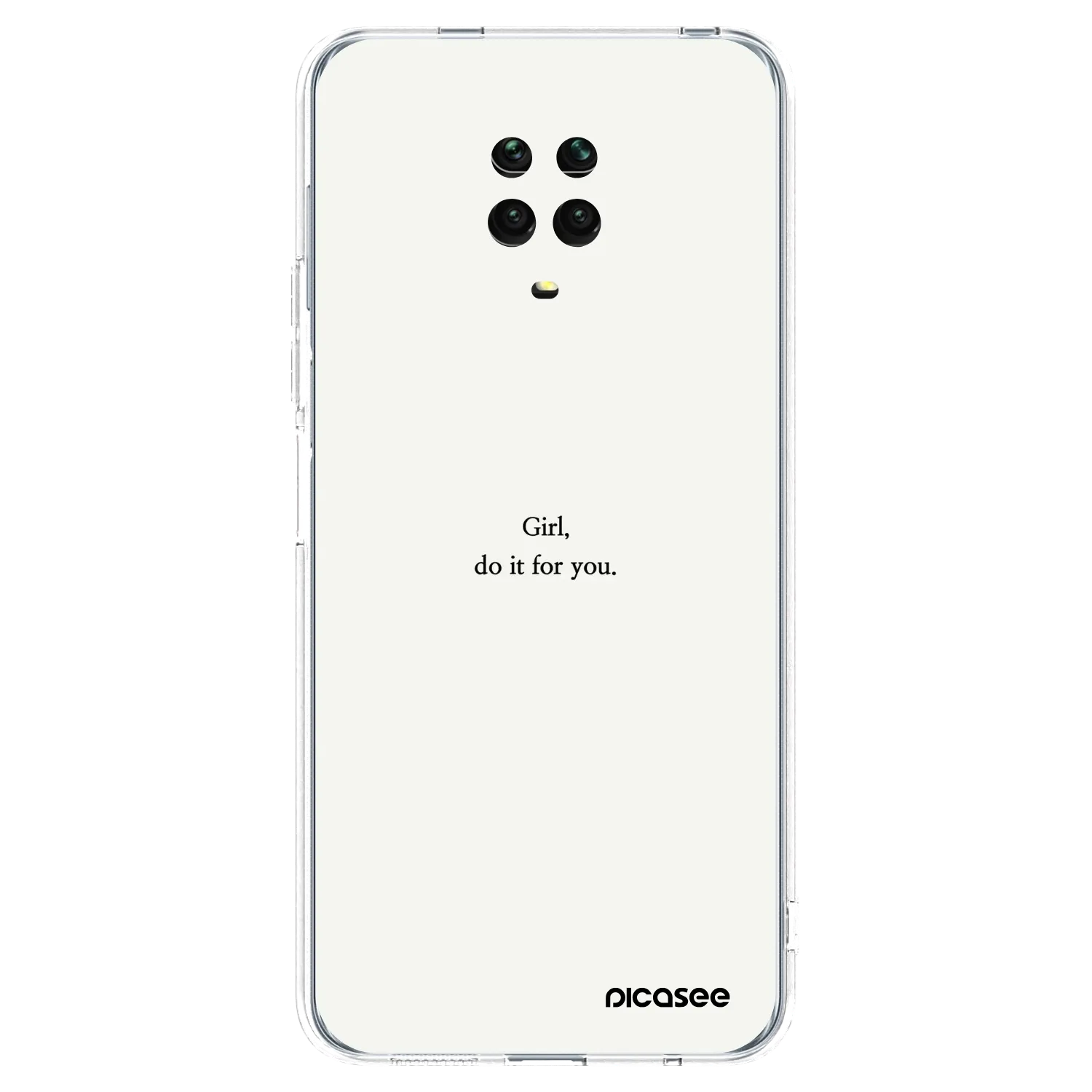 Picasee silikónový prehľadný obal pre Xiaomi Redmi Note 9 Pro - Girl, do it for you