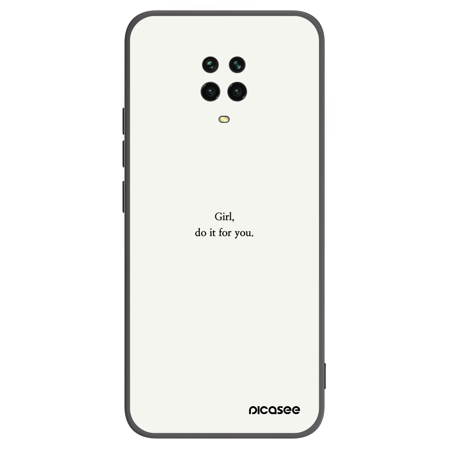 Picasee silikónový čierny obal pre Xiaomi Redmi Note 9 Pro - Girl, do it for you