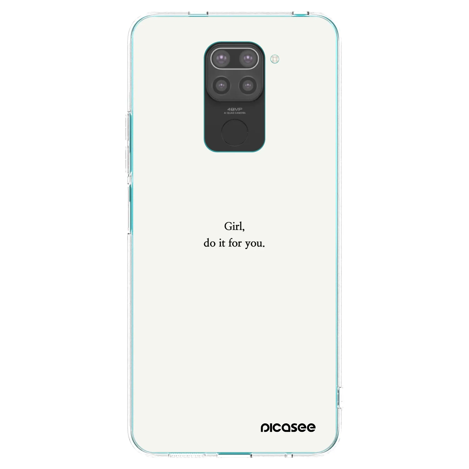 Picasee silikónový čierny obal pre Xiaomi Redmi Note 9 - Girl, do it for you
