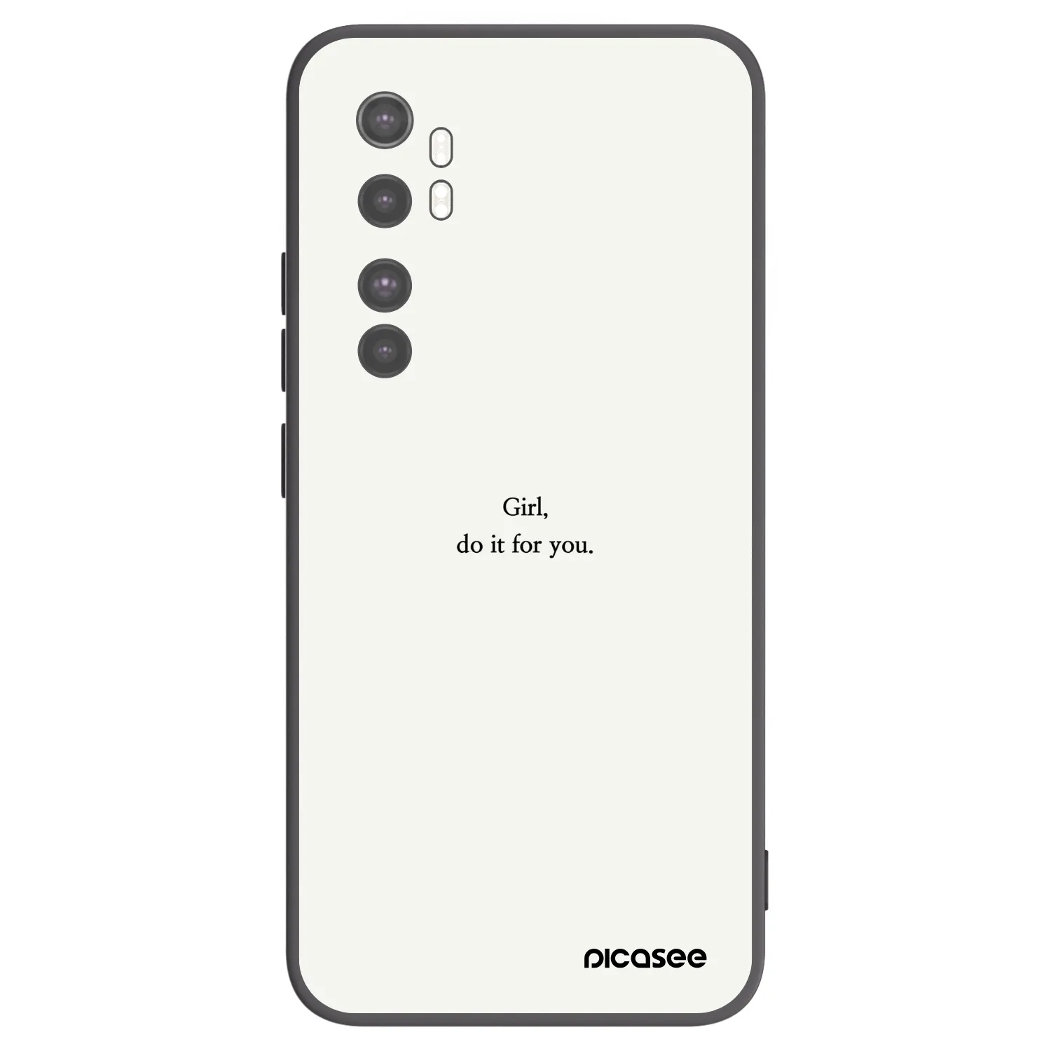 Picasee silikónový čierny obal pre Xiaomi Mi Note 10 Lite - Girl, do it for you