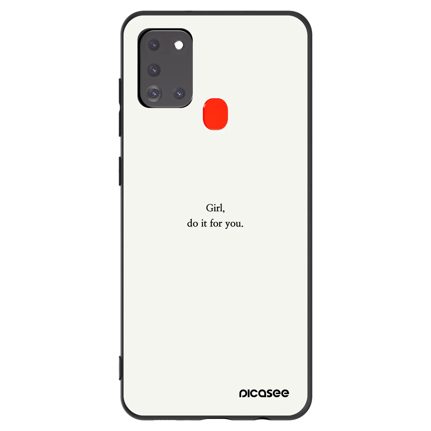 Picasee silikónový čierny obal pre Samsung Galaxy A21s - Girl, do it for you
