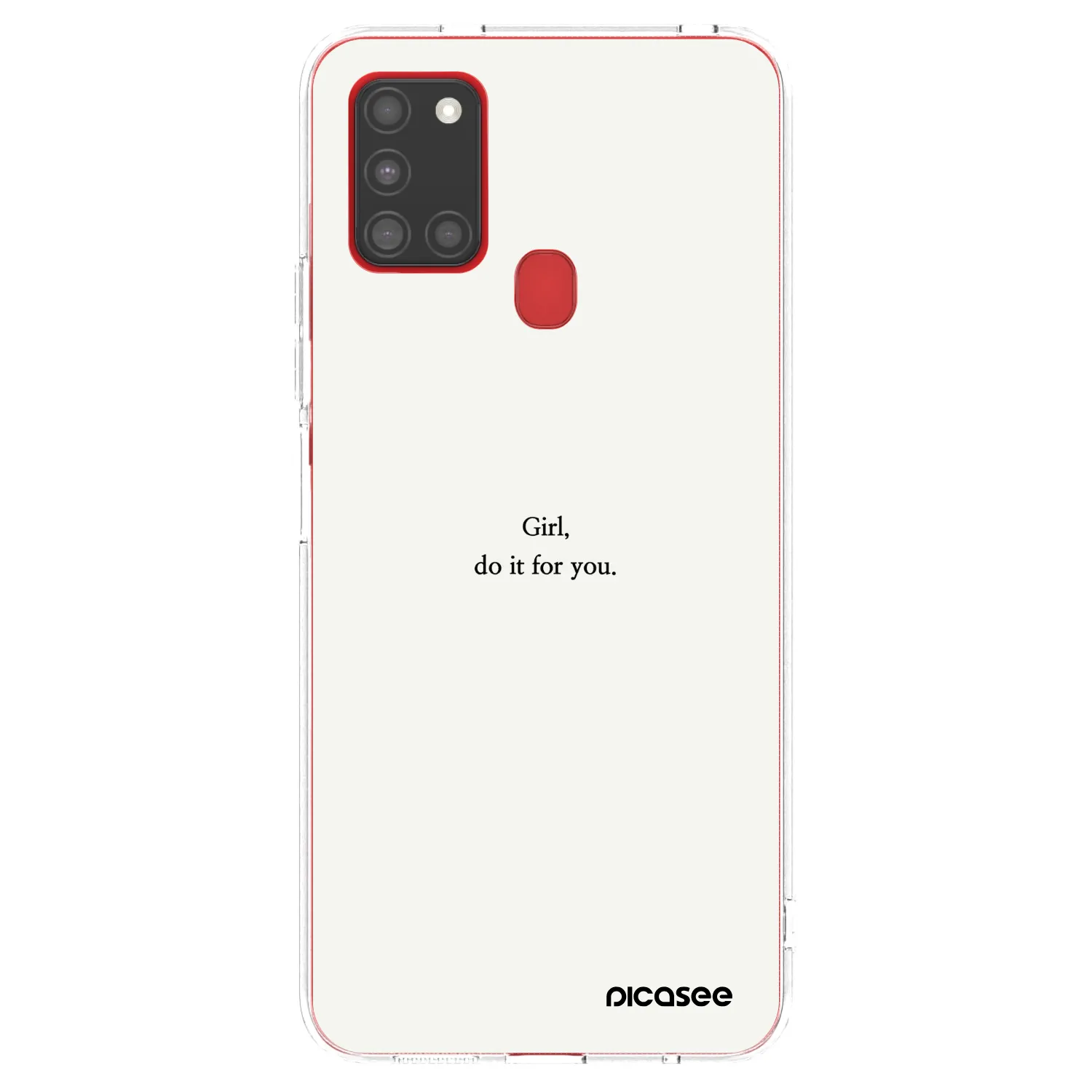 Picasee silikónový prehľadný obal pre Samsung Galaxy A21s - Girl, do it for you
