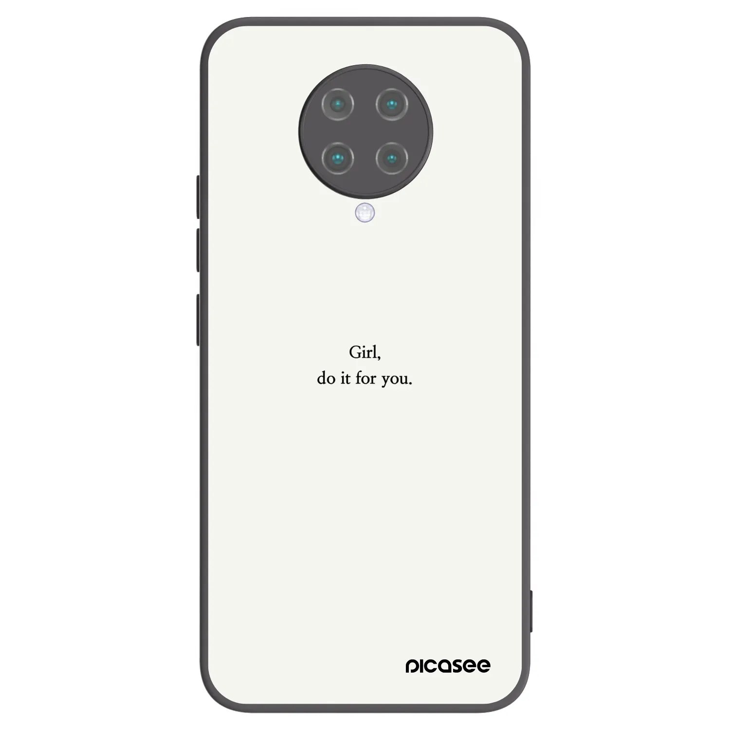 Picasee silikónový čierny obal pre Xiaomi Poco F2 Pro - Girl, do it for you