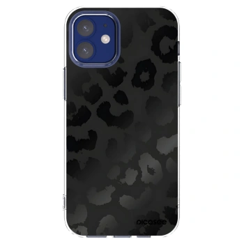 Picasee silikónový prehľadný obal pre Apple iPhone 12 mini - Midnight Leopard