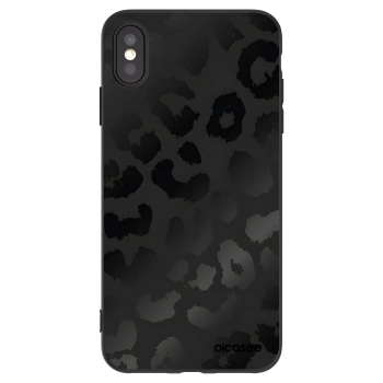 Picasee silikónový čierny obal pre Apple iPhone XS Max - Midnight Leopard