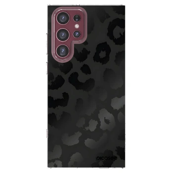 Picasee silikónový prehľadný obal pre Samsung Galaxy S22 Ultra 5G - Midnight Leopard