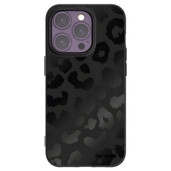 Picasee silikónový čierny obal pre Apple iPhone 14 Pro - Midnight Leopard