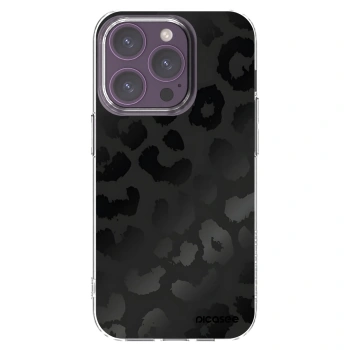 Picasee silikónový prehľadný obal pre Apple iPhone 14 Pro - Midnight Leopard