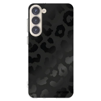 Picasee silikónový prehľadný obal pre Samsung Galaxy S23+ 5G - Midnight Leopard