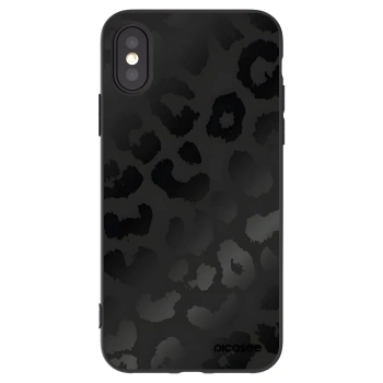 Picasee silikónový čierny obal pre Apple iPhone X/XS - Midnight Leopard