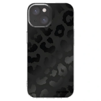 Picasee silikónový prehľadný obal pre Apple iPhone 15 - Midnight Leopard
