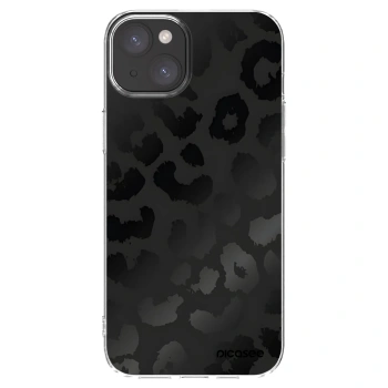 Picasee silikónový prehľadný obal pre Apple iPhone 15 Plus - Midnight Leopard