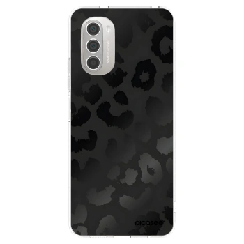 Picasee silikónový prehľadný obal pre Motorola Moto G51 - Midnight Leopard