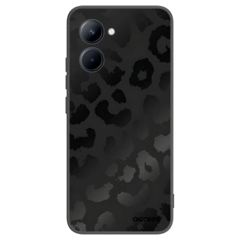 Picasee silikónový čierny obal pre Realme C33 (2023) - Midnight Leopard