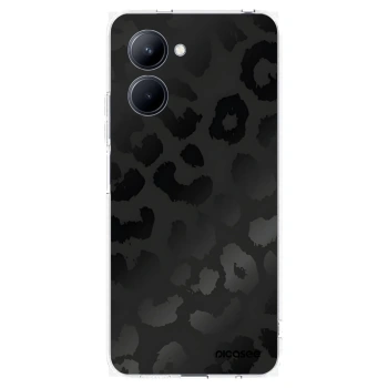 Picasee silikónový prehľadný obal pre Realme C33 (2023) - Midnight Leopard