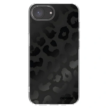 Picasee silikónový prehľadný obal pre Apple iPhone 16e - Midnight Leopard
