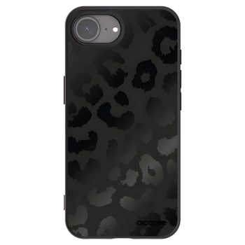 Picasee silikónový čierny obal pre Apple iPhone 16e - Midnight Leopard