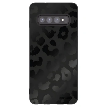 Picasee silikónový čierny obal pre Samsung Galaxy S10 G973 - Midnight Leopard