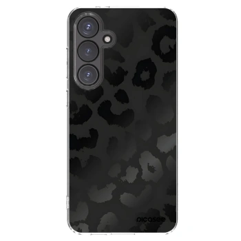 Picasee silikónový prehľadný obal pre Samsung Galaxy S24 FE S721B - Midnight Leopard