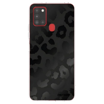 Picasee silikónový prehľadný obal pre Samsung Galaxy A21s - Midnight Leopard