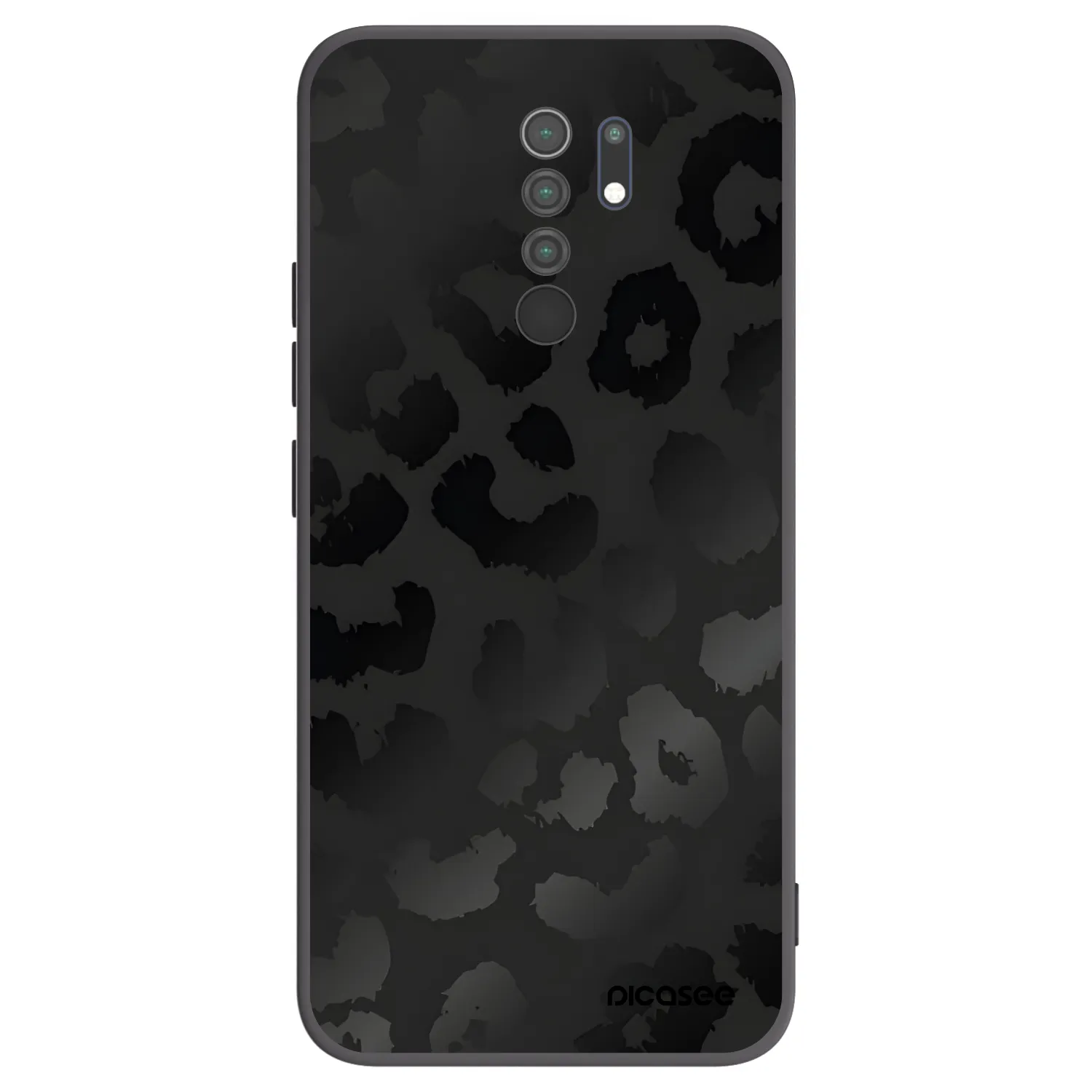 Picasee silikónový čierny obal pre Xiaomi Redmi 9 - Midnight Leopard