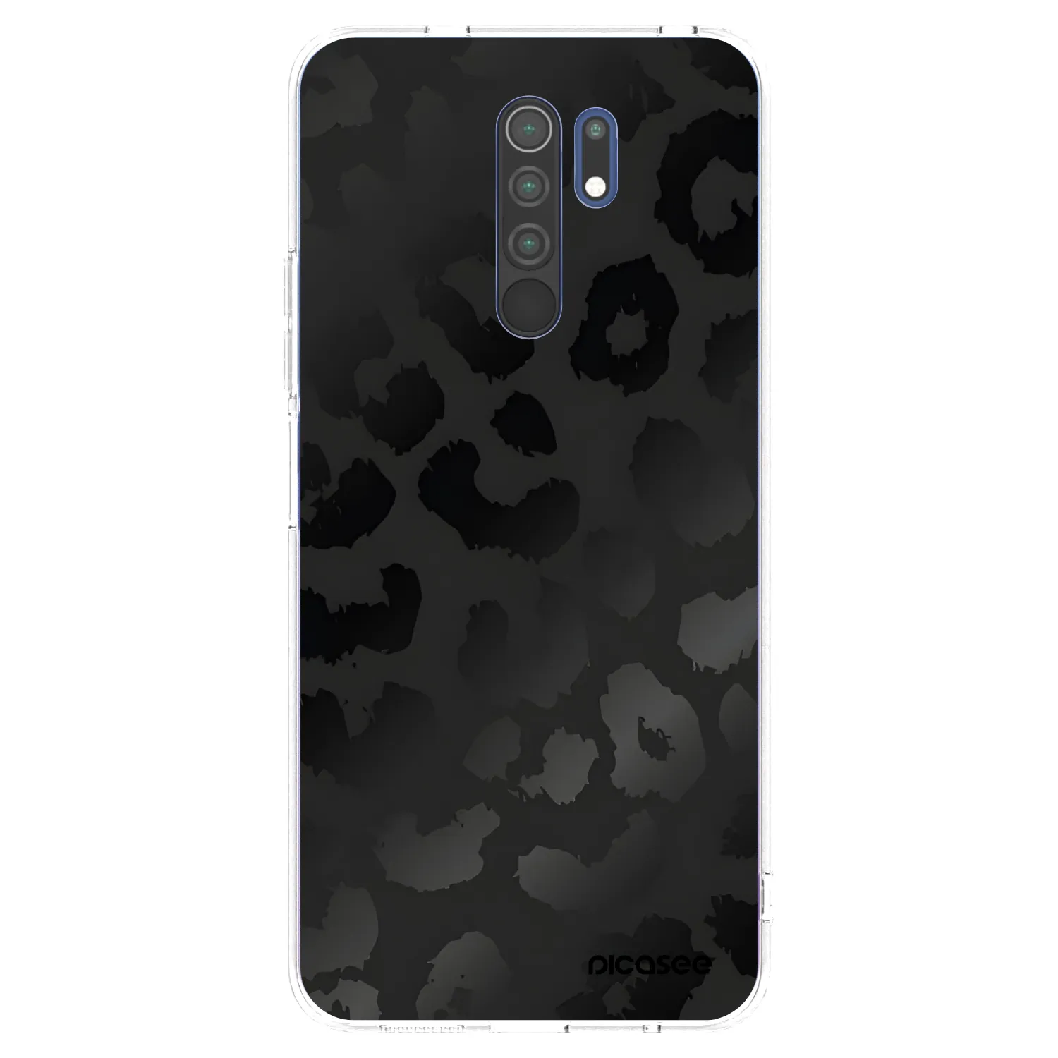 Picasee silikónový prehľadný obal pre Xiaomi Redmi 9 - Midnight Leopard