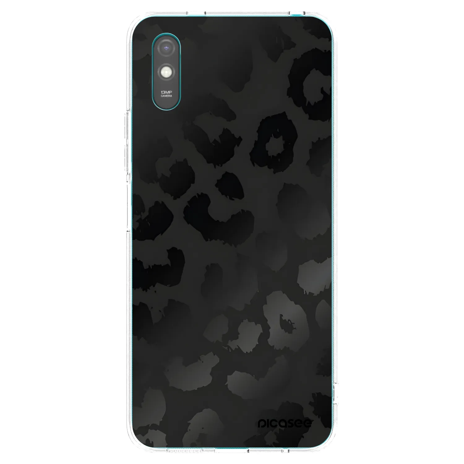 Picasee silikónový prehľadný obal pre Xiaomi Redmi 9A - Midnight Leopard