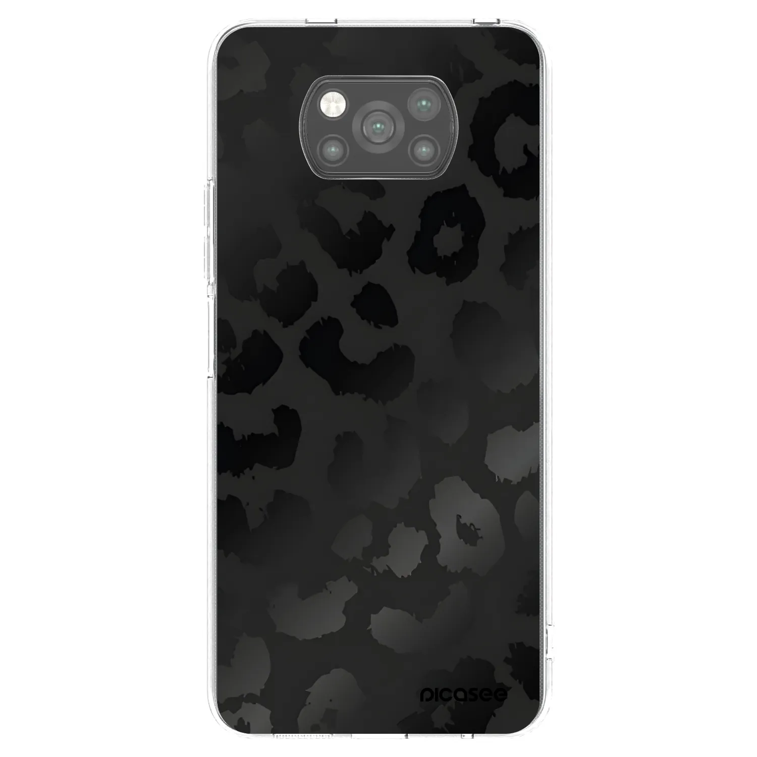 Picasee silikónový čierny obal pre Xiaomi Poco X3 - Midnight Leopard