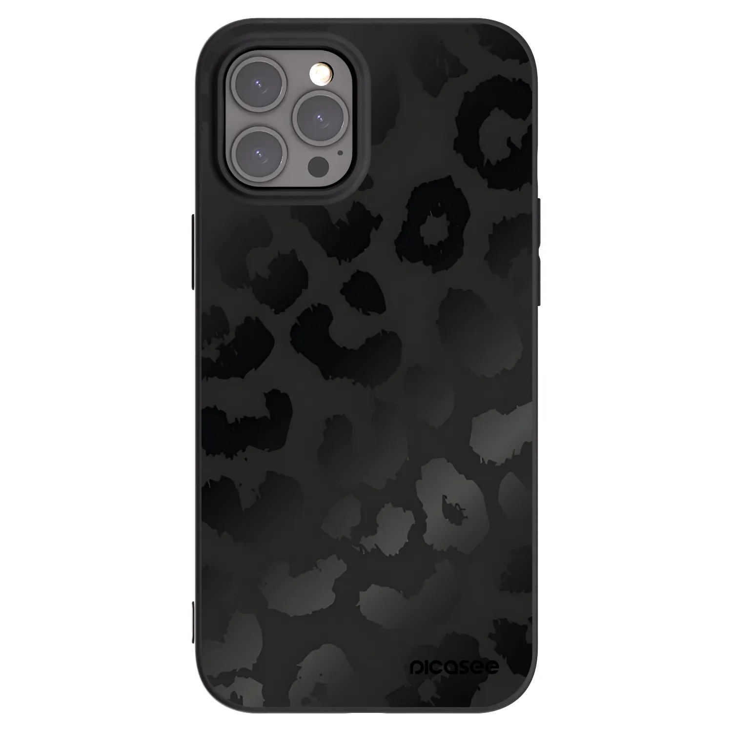 Picasee silikónový čierny obal pre Apple iPhone 12 Pro Max - Midnight Leopard
