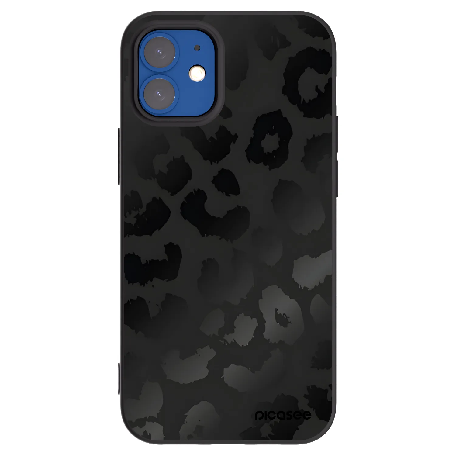 Picasee silikónový čierny obal pre Apple iPhone 12 mini - Midnight Leopard