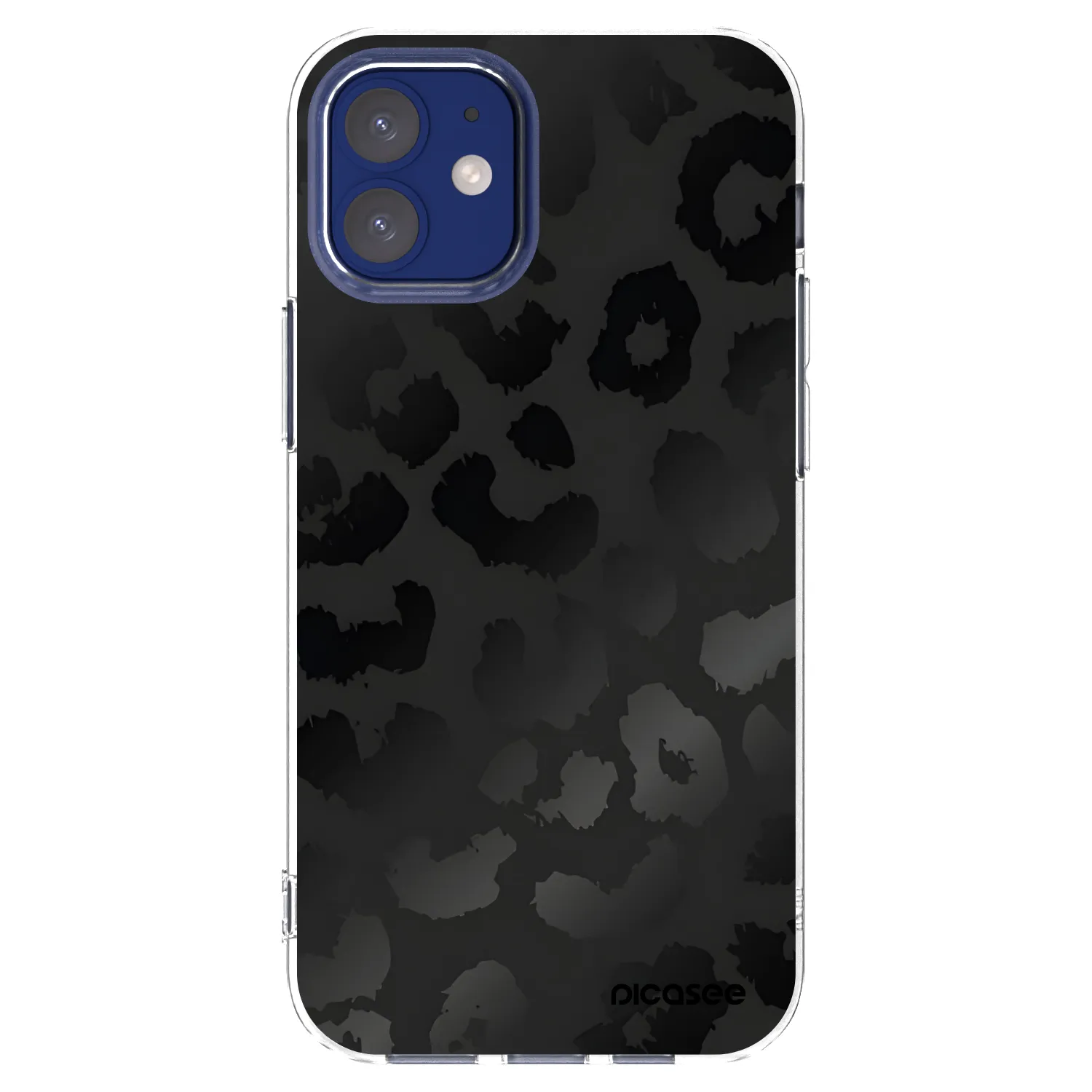 Picasee silikónový prehľadný obal pre Apple iPhone 12 mini - Midnight Leopard