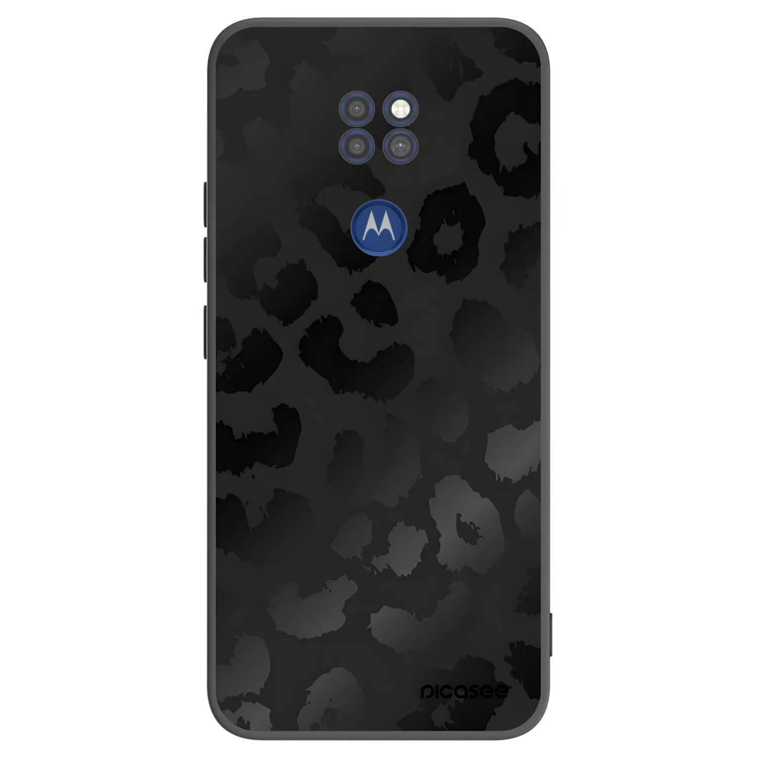 Picasee silikónový čierny obal pre Motorola Moto G9 Play - Midnight Leopard