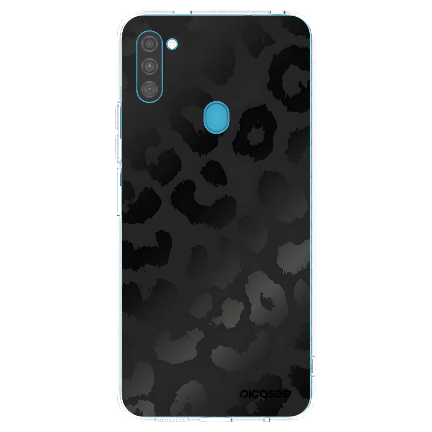 Picasee silikónový prehľadný obal pre Samsung Galaxy M11 - Midnight Leopard