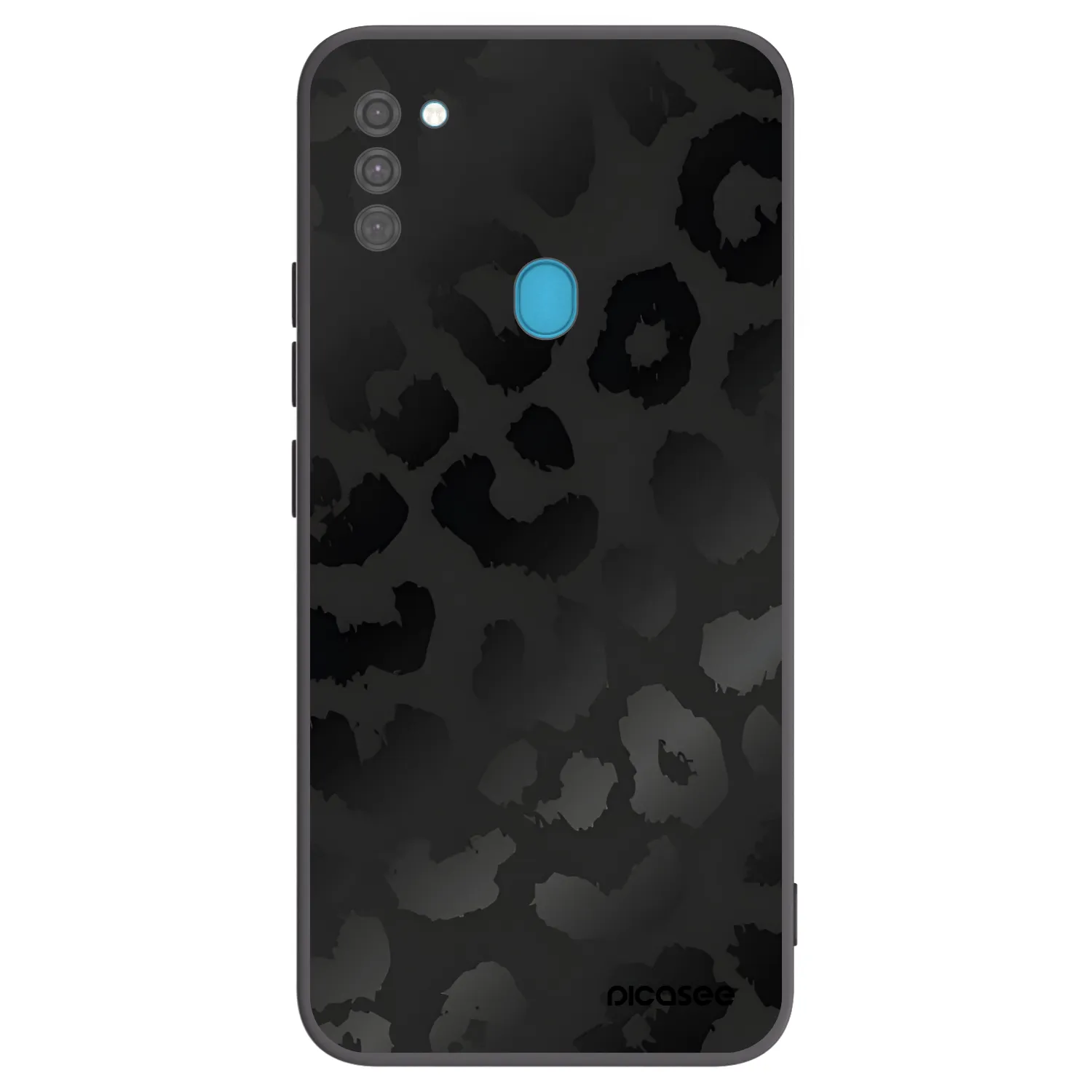 Picasee silikónový čierny obal pre Samsung Galaxy M11 - Midnight Leopard