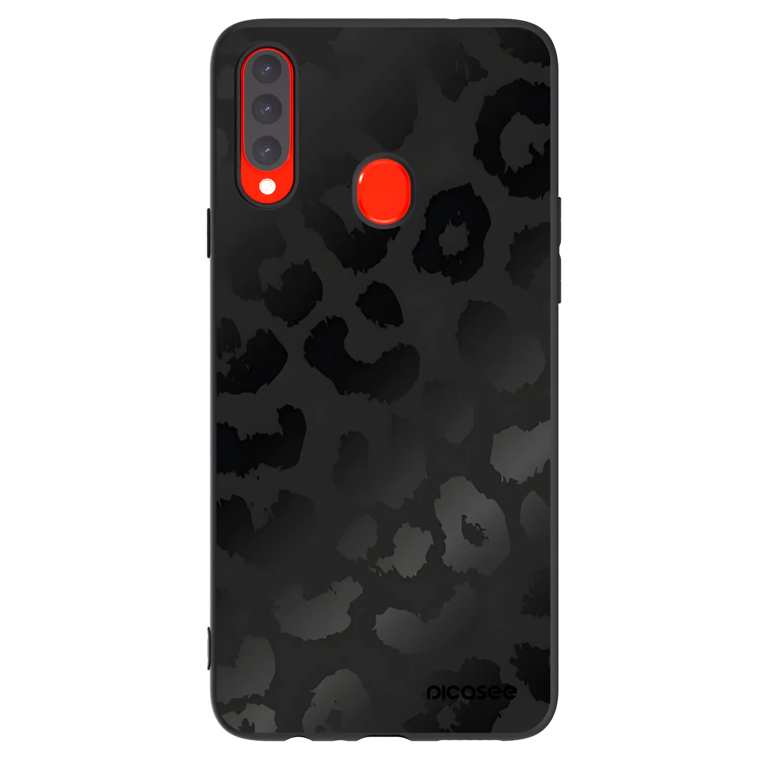 Picasee silikónový čierny obal pre Samsung Galaxy A20s - Midnight Leopard
