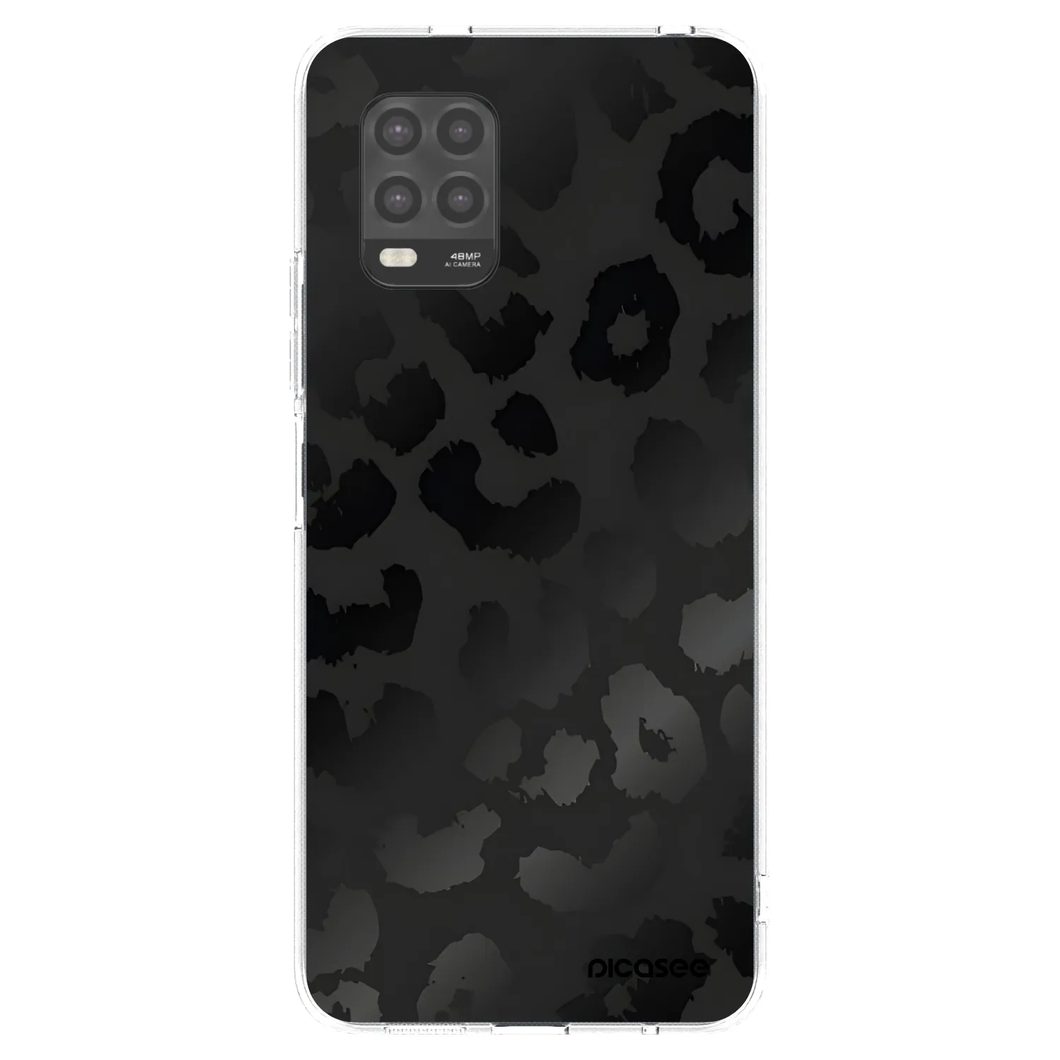 Picasee silikónový prehľadný obal pre Xiaomi Mi 10 Lite - Midnight Leopard