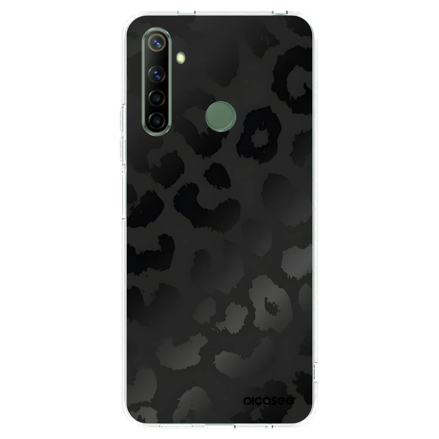 Picasee silikónový prehľadný obal pre Realme 6i - Midnight Leopard