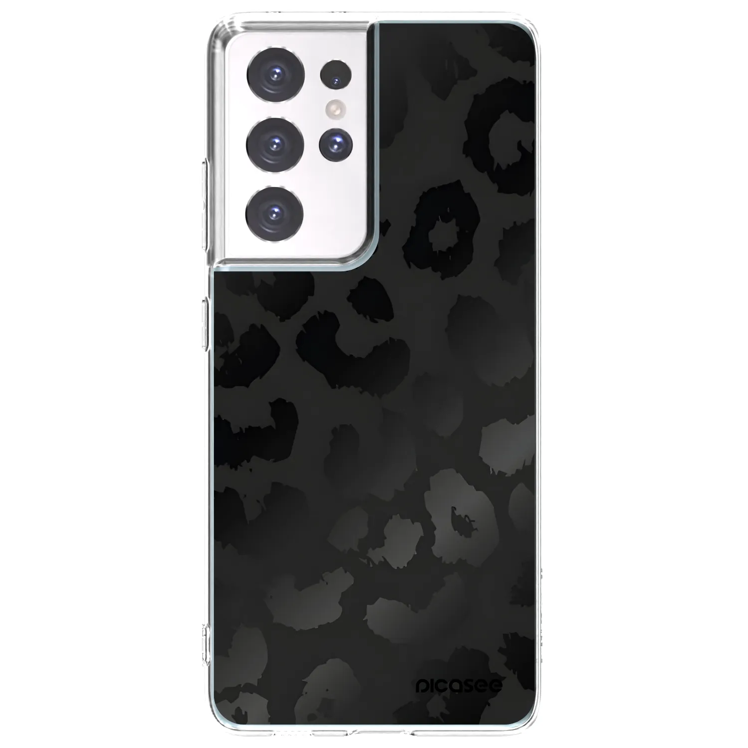 Picasee silikónový prehľadný obal pre Samsung Galaxy S21 Ultra 5G G998B - Midnight Leopard