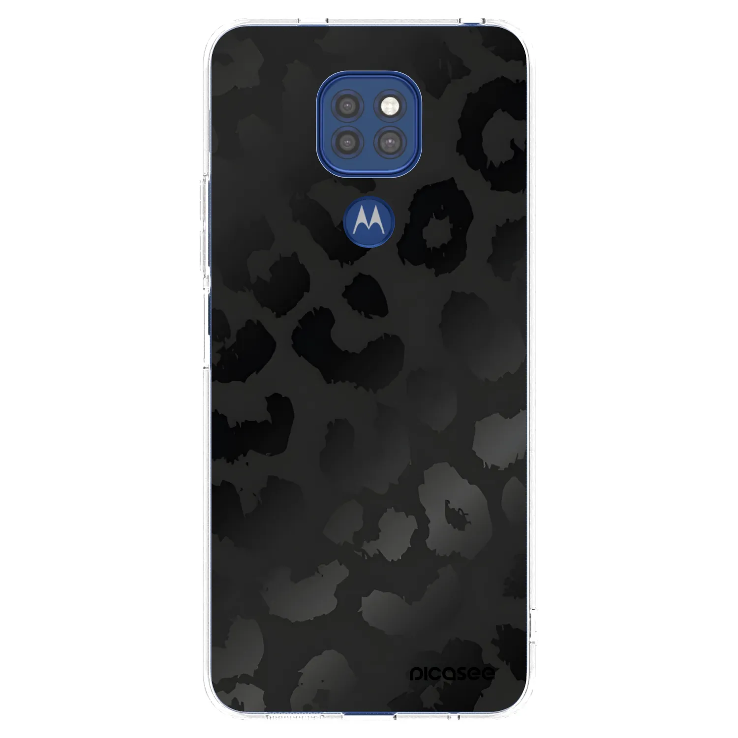 Picasee silikónový prehľadný obal pre Motorola Moto G9 Play - Midnight Leopard