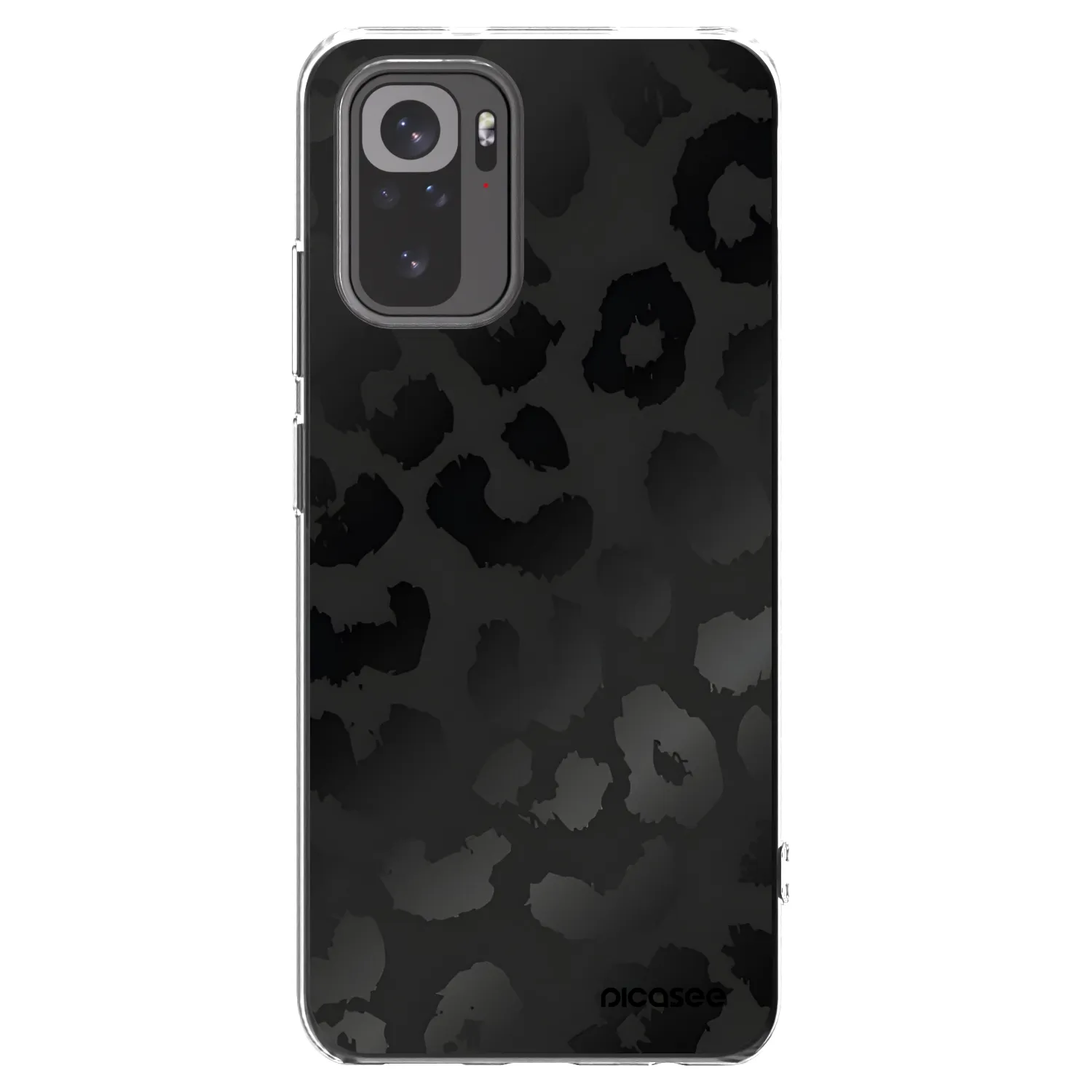 Picasee silikónový prehľadný obal pre Xiaomi Redmi Note 10 - Midnight Leopard