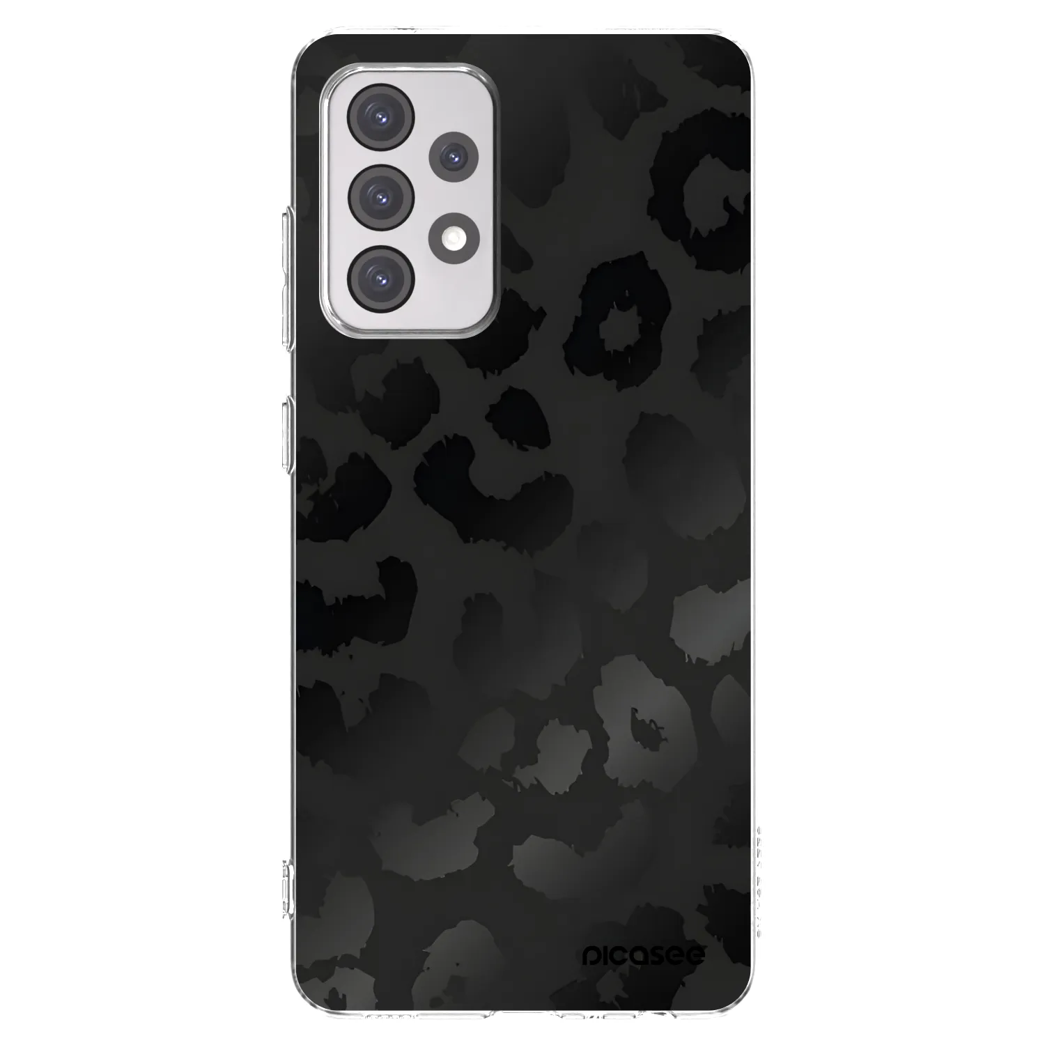 Picasee silikónový prehľadný obal pre Samsung Galaxy A52 5G A525F - Midnight Leopard